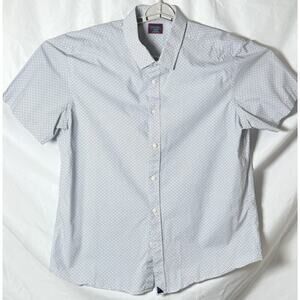 UNTUCKit Mens XXL Slim Fit Short Sleeve Button Shirt Fish Print 100% Cotton